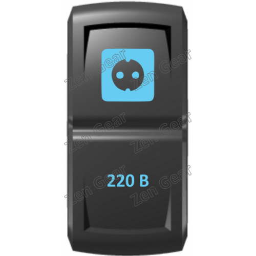Кнопка 200 В, Синий, ВКЛ-ОТКЛ, Zen Gear
