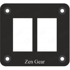 Панель алюминиевая на 2 переклчюателя, Zen Gear