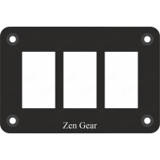 Панель алюминиевая на 3 переклчюателя, Zen Gear
